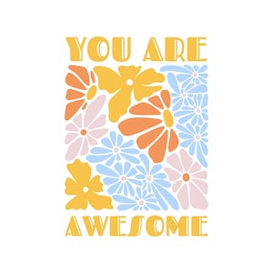 Boho blomma SVG-paket, abstrakt blommig clipart, groovy blomma svg, retro blomma svg, blommig png, prästkrage blomma svg, blomskjortdesigner bild 10