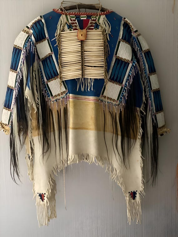 Old Style Native American, Fringe Jacket, Handcrafted Attire  display picture 3
