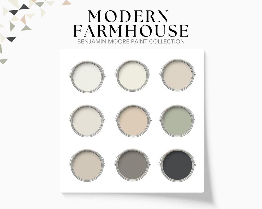 Modern Farmhouse Paint Color Guide | Whole Home Neutral Palette ...