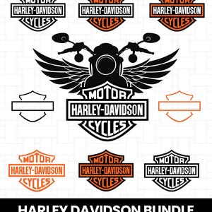 Harley Davidson Svg, Paket, Motorcykellogotyp, Harley Davidson-paket Vektor Eps, Svg, Ai, Dxf, Png, Jpg