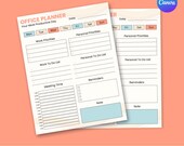 DAILY PLANNER PRINTABLE, Customizable Cute Simple Planner Sheet Digital Journal Printable To Do List | Canva Digital Design