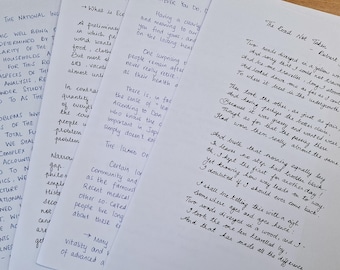 Handwritten Letter Service l Personalized Penmanship for Hire for Special Occasions