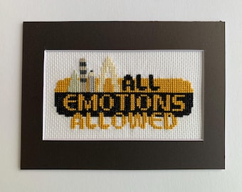 All Emotions Allowed - Cross Stitch Pattern - PDF Download
