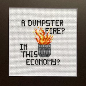 A Dumpster Fire? - Cross Stitch Pattern - PDF Download