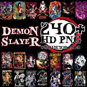 240+ Demon Slayer PNG | + 28 My Hero Academia PNG Bundle | with 90+ Demon Slayer SVG  | Anime Png