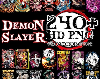 240+ Demon Slayer PNG | + 28 My Hero Academia PNG Bundle | with 90+ Demon Slayer SVG  | Anime Png