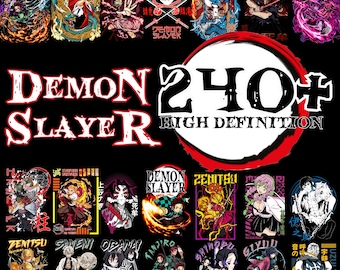 240+ Demon Slayer + 28 My Hero Academia PNG Bundle |  Anime PNG