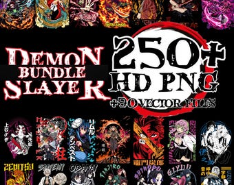 250+ Demonslayer PNG | with 90+ Demonslayer SVG | +28 Myheroacademia PNG Bundle | Anime Png