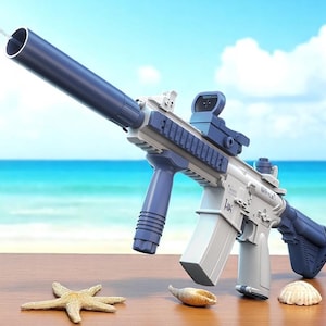 Elektrisch hogedrukwaterpistool – volautomatische M416-waterblaster voor volwassenen en kinderen | Zomerstrand- en zwembadspeelgoed