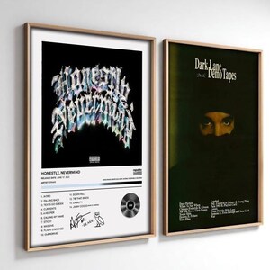 Póster de Drake para el álbum All The Dogs, lista de canciones, arte mural, impresión en lienzo: decoración de rap hip-hop, cuidado de Scorpion Views, idea de regalo de música rap