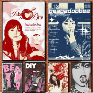 Póster vintage de Beabadoobee: arte mural de papel hecho a mano, decoración de habitación con estética retro, un regalo para ella.