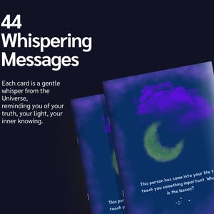 44 Cartas de Oráculo para Imprimir | Baralho Espiritual de Autorreflexão | Arte Digital de Afirmação | Download Instantâneo