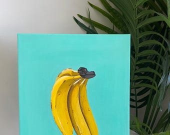 Banana Painting Original Hyperrealistic Art