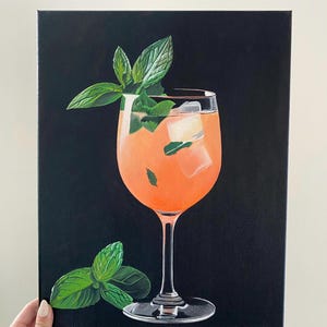 Een verfrissend drankje, originele realistische kunst