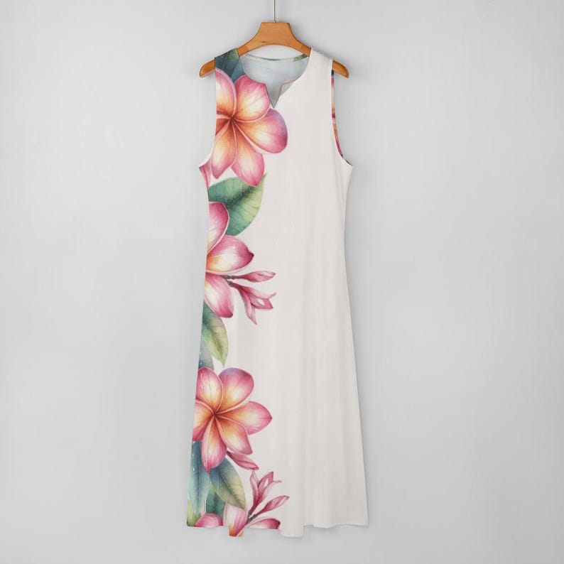 Floral Maxi Dress: Tropical Sleeveless Summer Dress image 6
