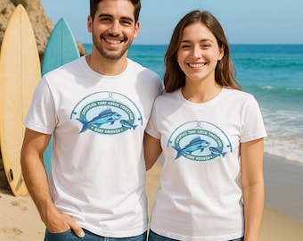 Koszulka „Pairs That Catch Together Stay Hooked” | Zabawna koszulka wędkarska | Dopasowana koszulka wędkarska dla par | Pomysł na prezent rocznicowy
