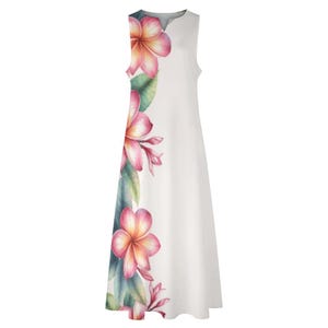 Floral Maxi Dress: Tropical Sleeveless Summer Dress image 2