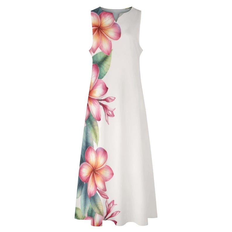 Floral Maxi Dress: Tropical Sleeveless Summer Dress image 2