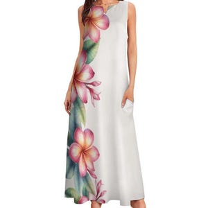 Floral Maxi Dress: Tropical Sleeveless Summer Dress image 5