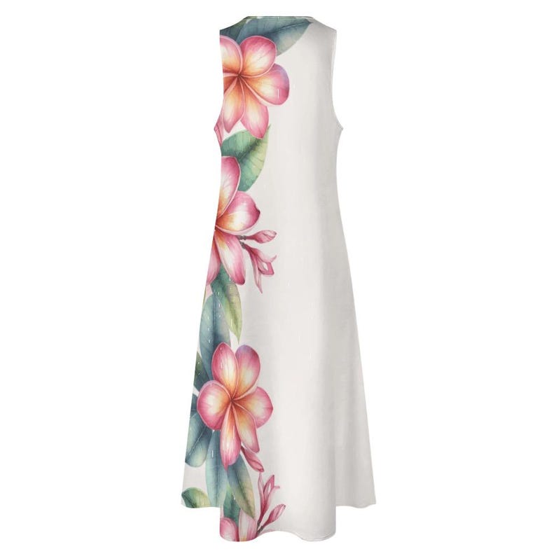 Floral Maxi Dress: Tropical Sleeveless Summer Dress image 3