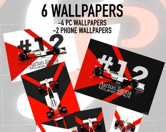 Ayrton Senna McLaren MP4/4 Digital Download für Posterdruck, Phone&PC Wallpaper. Formel 1 Wallpaper, Ayrton Senna Wallpaper