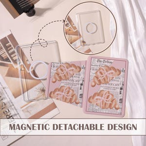 Custom Delicious Croissants 360 Degree Rotating Detachable Magnetic Kindle Case,Paperwhite 11th/12th,Colorsoft,Basic,kindle 12/11/10 Cover