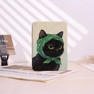 Custom Cat Oil Painting New Kindle Case For Kindle Colorsoft,Kindle 11/12 PaperWhite 10/11/12th,Paperwhite 5/6/7th,Cover w Strap,Kobo cover