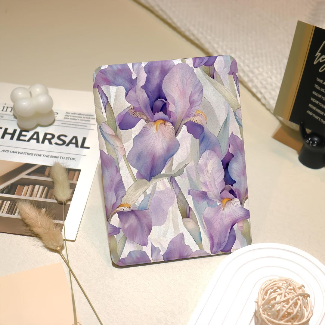 Personalized Purple Floral Kindle Case for Kindle Colorsoft,kindle 8/10 ...