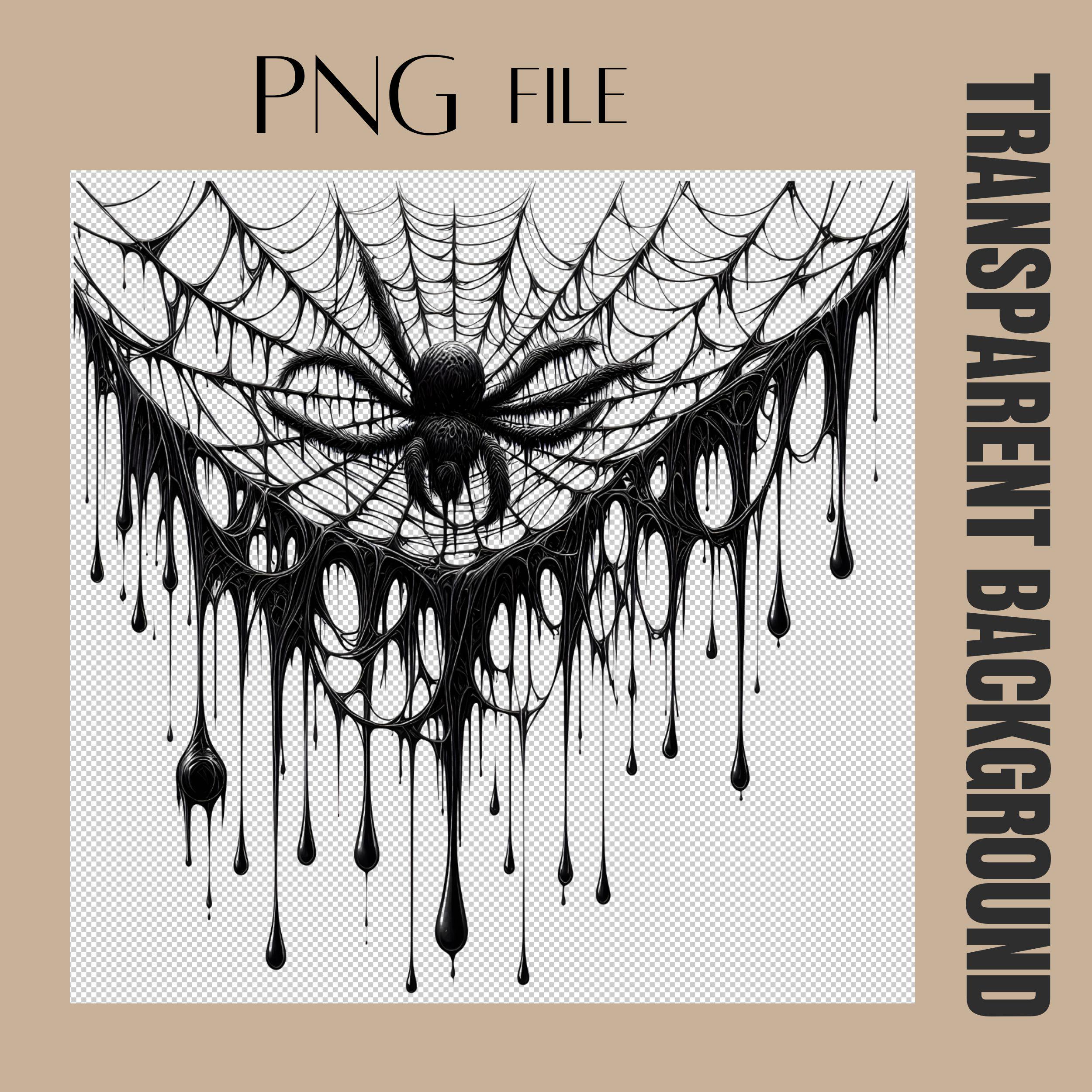 Spider Web Clipart Set: Halloween Cobweb Frames, PNG Graphics (digital ...