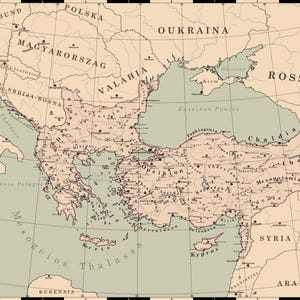 Karte des Byzantinischen Reiches, Alternative Karte des modernen Oströmischen Reiches, Originalkarte