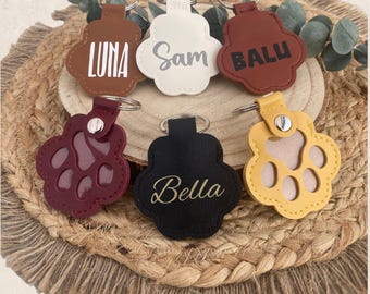 Personalized Pet Keepsake Keychain Bag Charm, Memory Gift for Dog & Cat Pet Owners