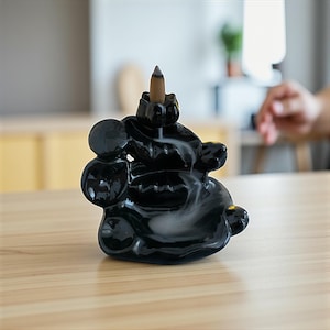 Handmade Stone Powder Backflow Incense Burner: Waterfall Smoke Effect