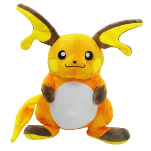 Raichu Plush 12 Inch – Soft Stuffed Animal Toy – Plushie Collectible – Cute Anime Plush for Kids & Fans Pikachu Evolution Plush Doll