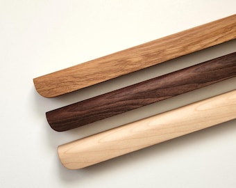 Wooden cabinet handles for kitchen and wardrobes, dressers and drawers