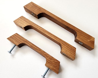 Tiradores de madera natural para cajones: tiradores para armarios y tocadores