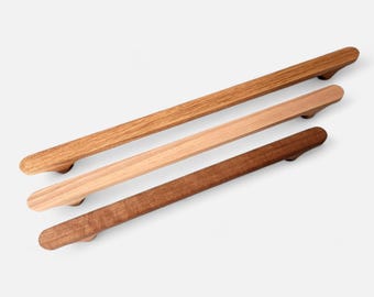 Wooden handles for kitchen cabinets, dressers, drawers (oak, walnut, ash pulls)