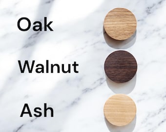 Wood Cabinet Knobs for Dresser Drawers (1-9/16" inches / 40mm Diameter)