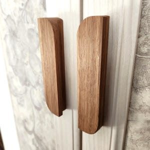 Paire de poignées d&#39;armoires, poignées modernes en bois pour tiroirs, commodes et armoires, poignées de cuisine