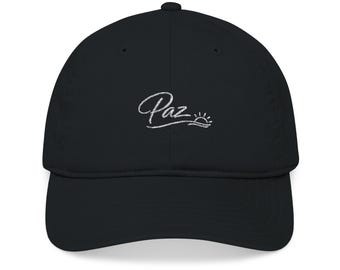 Gorra de béisbol orgánica Paz bordada - Sombreros inspiradores