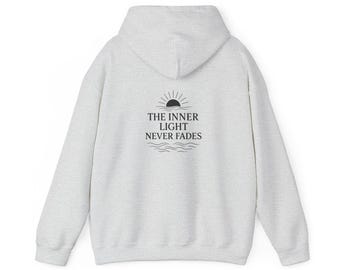 La luz interior nunca se desvanece: sudadera unisex acogedora para mayor comodidad, motivación, regalo, ropa informal y uso diario.