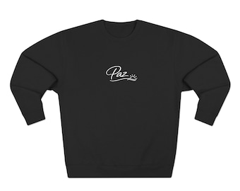 Sudadera unisex de cuello redondo Paz: ropa motivacional acogedora, ropa de atención plena, ropa de cuidado personal, ropa de uso diario [...]