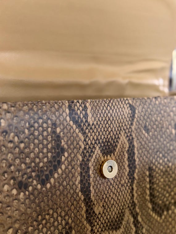 Vintage Genuine Python Leather Crossbody – Carame… - image 8
