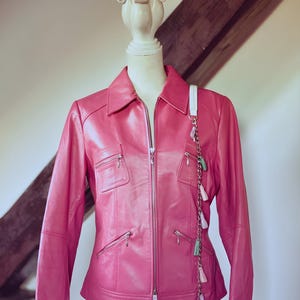 Vintage pink leather jacket