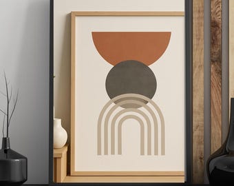 Abstract Geometric Print | Modern Minimalist Wall Art (Digital Download)