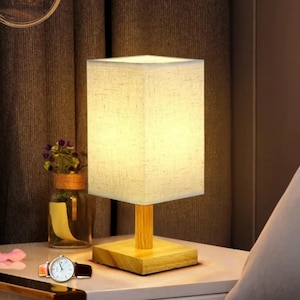 Nordic Solid Wood LED Table Lamp, Cozy Bedroom Decor, Bedside Lamp, Wooden Lamp, Wood Base Lamp, Decorative Lamp