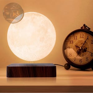 Levitating Moon Lamp, Magnetic Floating Moon Lamp, Spinning Luna Night Light, Colorful Modes for Bedside, Kids Room, Housewarming Gift
