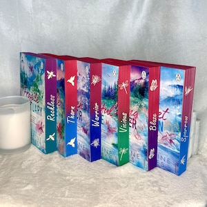 Serie Sparrow Falls de Catherine Cowles: bordes pintados a mano personalizados