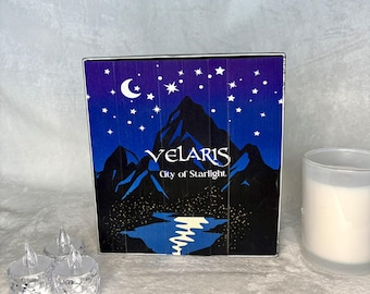 Caja Una Corte de Rosas y Espinas: Bordes Velaris pintados a mano