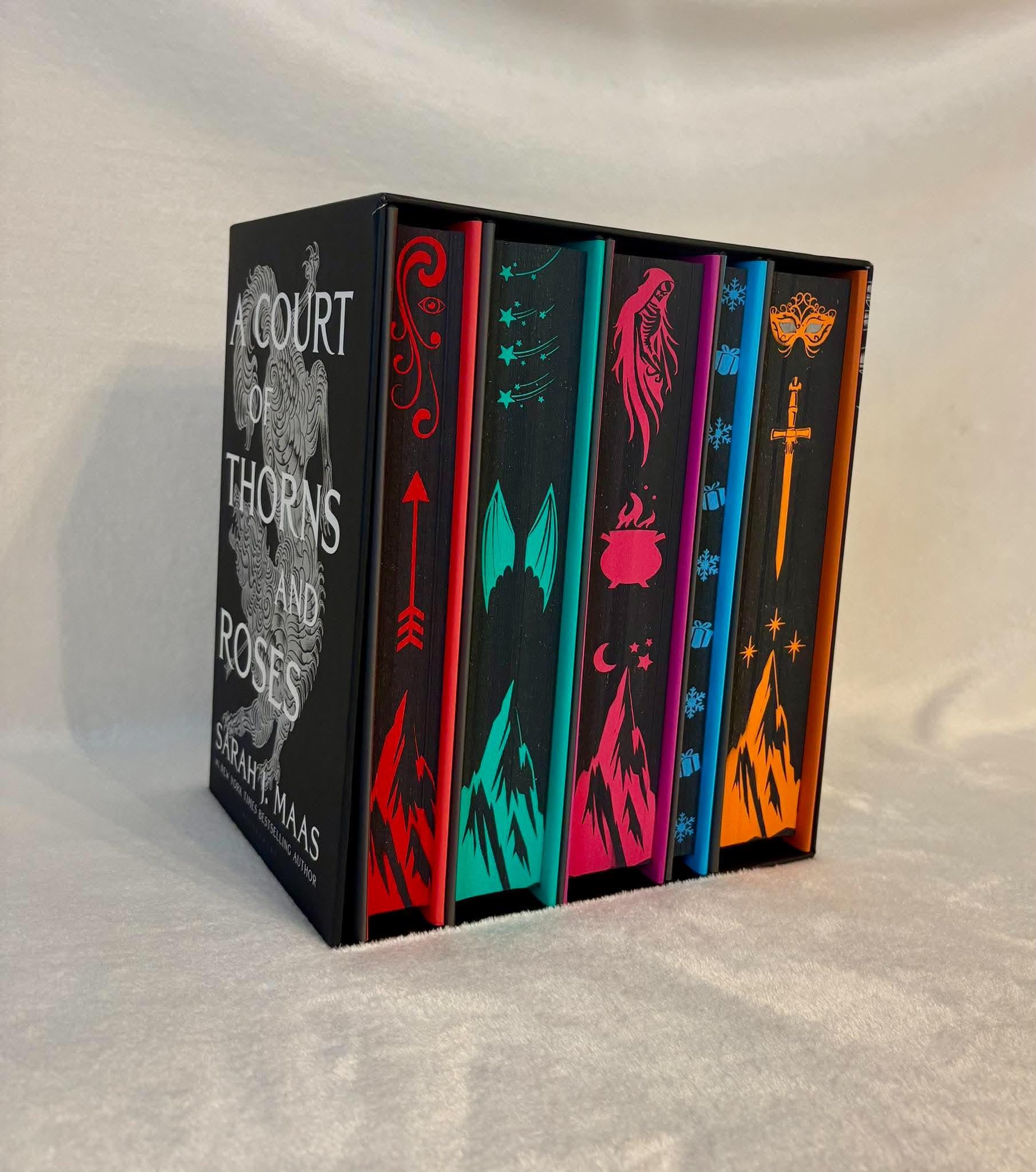 ACOTAR UK Boxed Set by Sarah J Maas With Custom Sprayed Edges - Etsy