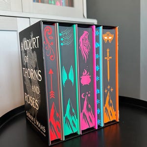 ACOTAR UK Hardback box set by Sarah J Maas with Custom Sprayed Edges